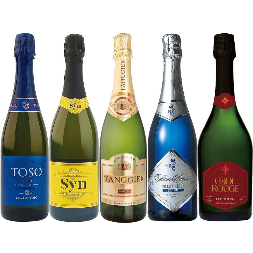 5カ国スパークリングワイン 5本セット 詳細画像 nonvintage 1