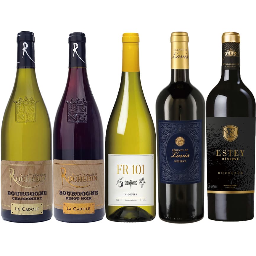 フランスワイン赤白ミックス 5本セット 詳細画像 nonvintage 1